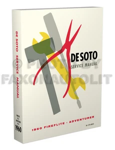 1960 De Soto Shop Manual DeSoto Adventurer Fireflite Service 61 reparación libro base - Imagen 1 de 2