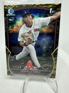 2023 Bowman Draft Connelly Early 1st Yellow Crater Refractor /75 Red Sox - Picture 1 of 2