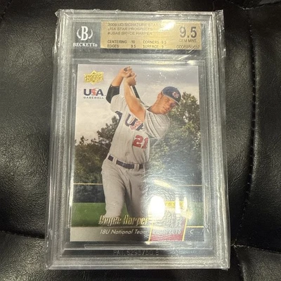 2009 Upper Deck Signature Stars Prospects Bryce Harper #EUA-8 ROOKIE BGS 9.5 - Imagem 1 de 3