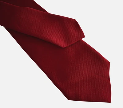 Corbata hecha a mano Ralph Lauren Purple Label roja lisa 100 % seda grosgrain INGLATERRA Foto 1 de 4