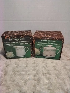 NUEVO Vintage Johann Haviland Baviera Crema/Azúcar Cuenco Alemania “Forever Spring” - Imagen 1 de 7