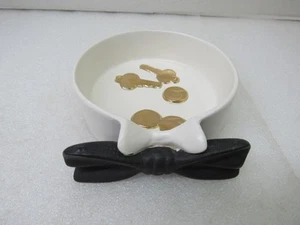 Lefton's Mens Dresser Caddy Collar With Bow Tie Pocket Change Holder Tray VTG - Picture 1 of 9
