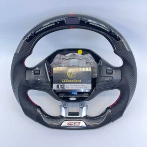 For real carbon fiber steering wheel Renault peugeot 208/308 GTI with LED on top - Picture 1 of 8