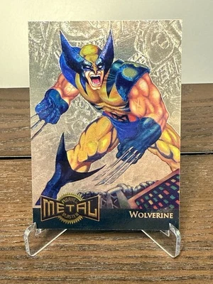 1995 年漫威金属金刚狼 #18 金爆破器插入 Fleer 短版 X 战警卡 — 第 1/2 张图片