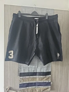 Mens US POLO ASSN Black Jersey Shorts Big & Tall Range Size 3xl XXXL Bnwt - Picture 1 of 7