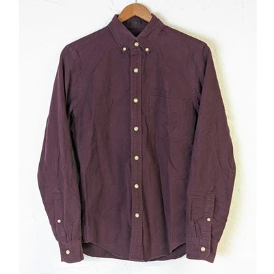 J Crew Slim Fit Button Down Oxford Shirt Mens XS Burgundy Classic Preppy Office - Image 1 of 4