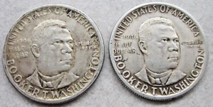 1946-P  Booker T Washington Half Dollar - Lot of 2 Coins - Picture 1 of 2