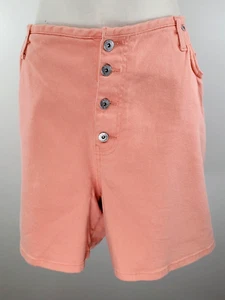 Vintage LA Blues Button Fly Shorts - Size 22W - Peach - Stretch - Picture 1 of 15