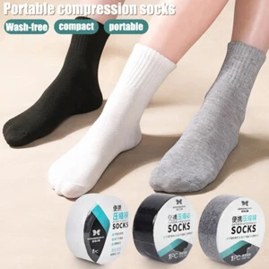 5pairs Disposable Portable Travel Socks For Men Women Washable Compression Socks - Picture 1 of 14
