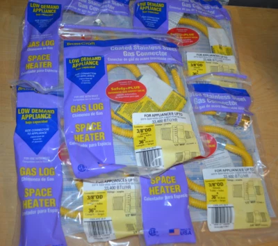 5 Pk. ~ BrassCraft ~ CSSL47E-36P ~ Gas Connector Hose 3/8" OD 36" Length ~ (d) — 第 1/4 张图片