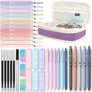 39 PCS School Supplies w/Pen Case,12 Highlighters,5 Gel Pens,6 Pencils - Picture 1 of 7