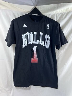 Camiseta para hombre Chicago Bulls Derrick Rose #1 Adidas estampado de red talla pequeña Foto 1 de 4
