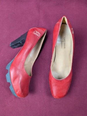 Like Smug Prophecy Zapatos Tacón Alto Rojo Cuero Talla 10 Informal Foto 1 de 4