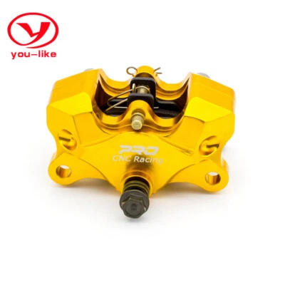 CNC For 32mm Rear Left Brake Caliper Pump Cylinder Kit Racing Streetbike Gold - Image 1 of 4