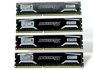 Crucial Ballistix Sport BLS4G3D1609DS1S00.16FER2 DDR3 PC3-12800u 4x4GB RAM 16Gb - Picture 1 of 3