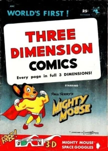 Three Dimension Comics #1 (Mighty Mouse - with 3D Glasses) Photocopy Comic Book - Picture 1 of 1