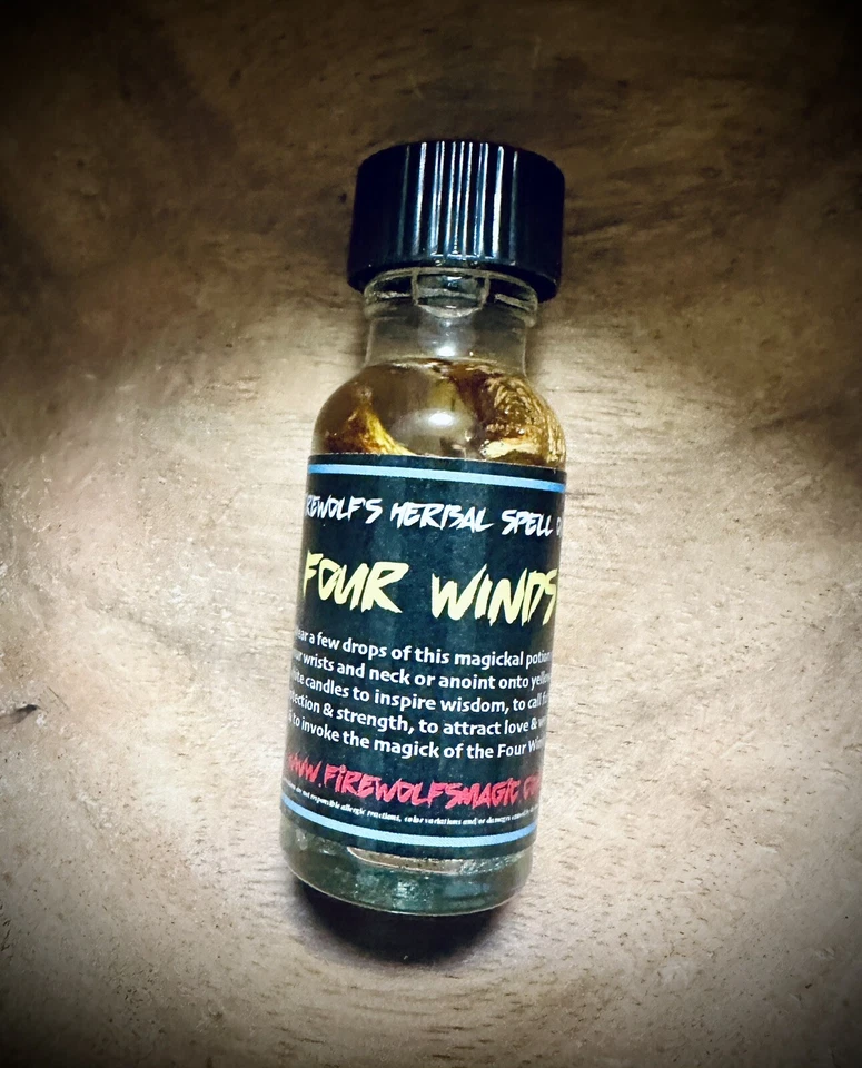Four Winds Magick Ritual Oil - Handmade, Organic, Wicca, Witchcraft, Hoodoo - Изображение 1 из 1