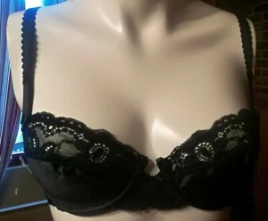 soutien-gorge LOU (0154) noir dentelle chic 85B avec armature neuf - Imagen 1 de 4