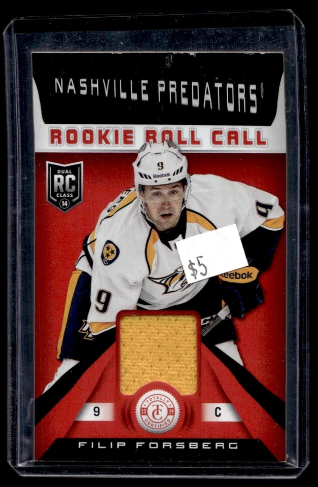 2013-14 Panini Totally Certified Rookie Roll Call Red Jersey Filip Forsberg RC - Image 1 of 2