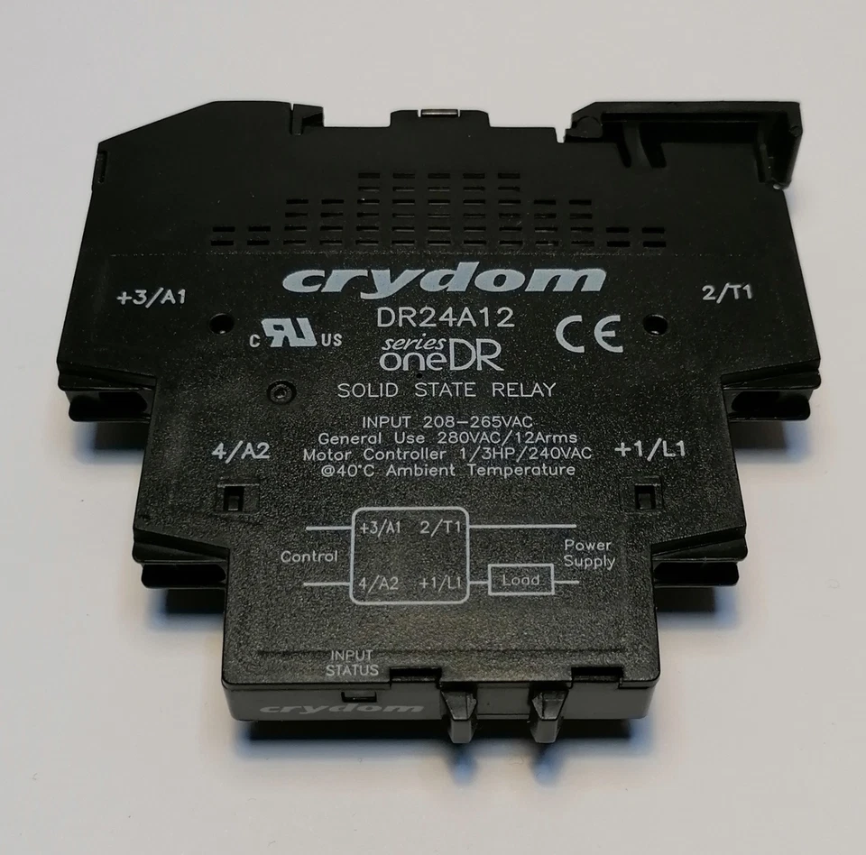 Crydom DR24A12 Solid State Relais 280VAC/12A | IN 200-265VAC - Bild 1 von 1