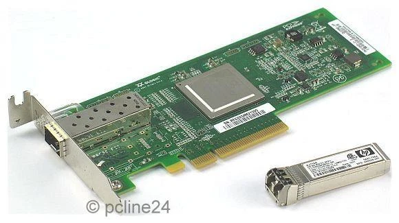 QLogic QLE2560-HP FC-HBA 8Gbps PCIe x8 low profile + mini GBIC HP AJ718A - Bild 1 von 1