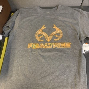 Realtree poly t-shirt (L) -Gray - Picture 1 of 1