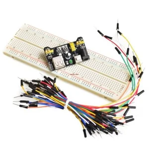 MB-102 Leistungsmodul Breadboard Protoboard 830 Tie Points 2 Busse Starthilfekabel - Bild 1 von 6