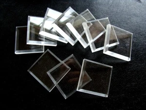 25 Clear Square Mineral Display Bases   1 “ - Picture 1 of 1