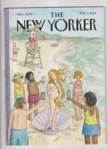 The New Yorker August 4, 2014 Venus on the Beach Cover, What is a Woman, Money T - Imagen 1 de 2