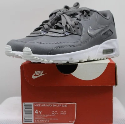 ZAPATOS ZAPATILLAS NIKE AIR MAX 90 LTR (GS) 4Y; WMNS 5 NUEVOS GRISES/BLANCOS ENVÍO GRATUITO Foto 1 de 4