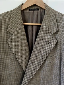 Cappotto sportivo lana Pal Zileri taglia 54 US 44 marrone blu pied de poule a quadri Made Italy - Foto 1 di 19