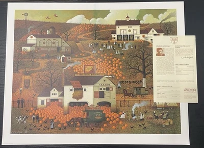 Charles Wysocki Dancing Pheasant Farms edición limitada impresión firmada y numerada Foto 1 de 4