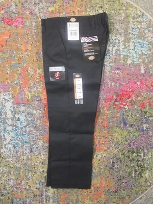 Pantalones Dickies Niños 8 Husky Negro Frente Plano Doble Rodilla Uniforme NUEVO NUEVO CON ETIQUETAS Foto 1 de 4