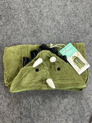 Toalla con Capucha Pillowfort Dinosaurio 25"x50" Lazo Colgante Incorporado NUEVO Verde Oliva Foto 1 de 3