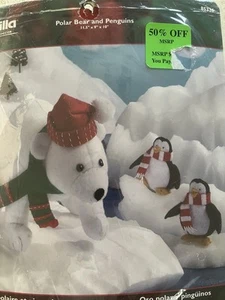 Bucilla EISBÄR UND PINGUINE Filz Stickpackung #85336 NEU - Bild 1 von 5