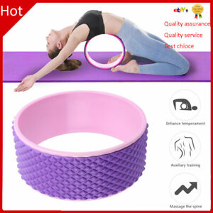YOGA WHEEL Exercise Fitness Pilates Ring Stretch Roller Stretching Back Workout