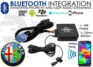 Alfa Romeo Brera Streaming Bluetooth Adaptador Handsfree Llamadas CTAARBT001 Aux - Imagen 1 de 7