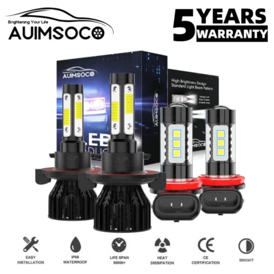 Kit combinado de faros LED de haz alto/bajo + faros antiniebla para Nissan Sentra 2004-2012 Foto 1 de 4