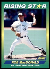 1992 Score Rising Stars Bob MacDonald Rookie Toronto Blue Jays #46