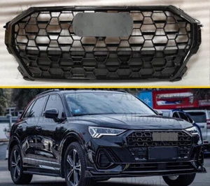 Para Audi Q3 2019 2020 2021 Parrilla Negra Brillante Parrilla Malla de Panal Estilo RSQ3 - Imagen 1 de 5