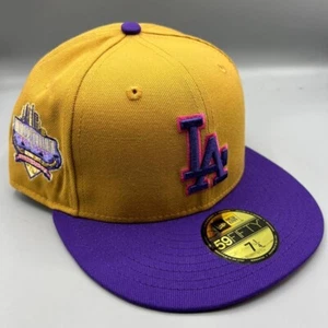 Los Angeles LA Dodgers Mütze Herren 7 1/4 braun pink 59Fifty New Era Fitted Cap - Bild 1 von 8