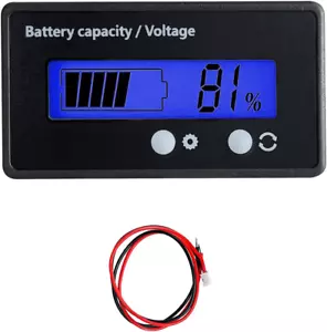 Medidor de batería para carro de golf 12V-84V con pantalla LCD y diseño impermeable - Imagen 1 de 12