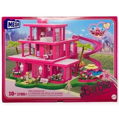 Mega Mattel Barbie The Movie Dreamhouse Building Block Set 1795 Pcs - Image 1 of 4