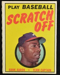 1970 Topps Scratchoffs #1 Hank Aaron EXMT NM unscratched unmarked - Bild 1 von 2