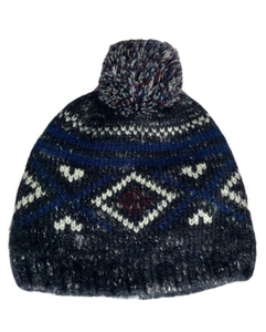 Goodfellow & Co Mujer’s Vellón Forrado Tejido Azul Púrpura Invierno Gorro Pom Pom - Imagen 1 de 3