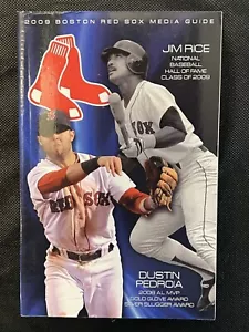 Neu 2009 Boston Red Sox Medienführer Jim Rice/Dustin Pedroia - Bild 1 von 2