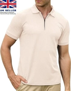 Camisetas polo de golf Remxi de manga corta para hombre 1/2 cremallera elásticas tenis - L - Imagen 1 de 7