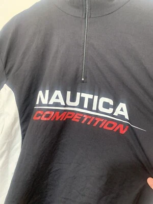 Camisa de Competición Nautica Cuarto Cremallera Copo de Nieve Hombre Grande Vintage Años 90 Foto 1 de 4