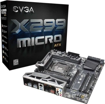 EVGA X299 Micro, LGA 2066, Intel X299, SATA 6GB/s, USB 3.1,3.0, mATX,M.2 SUPPORT - Image 1 of 4