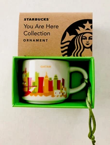 Starbucks 2022 Qatar You Are Here Collection Coffee Mug Ornament 2 Oz 59 ml Mini - Picture 1 of 12